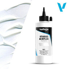 Vallejo ACRYLIC STUDIO 941:200ML. BLACKLIGHT WHITE
