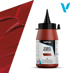 VALLEJO STUDIO 45-500ML. DARK CADMIUM RED (HUE)