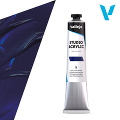VALLEJO Acrylic Studio 5: 58 ML. Phthalo Blue - Al Masam Stationery LLC