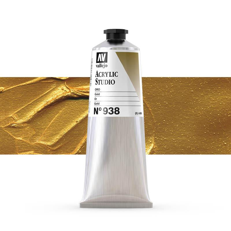VALLEJO ACRYLIC STUDIO 38:125ML. GOLD - Al Masam Stationery LLC