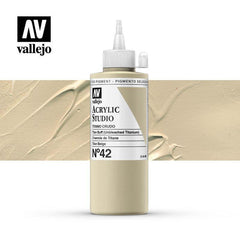 Vallejo Acrylic Studio 42: 200 Ml. Titan Buff (Unbleached Titanium)