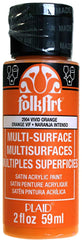 Folkart Multi-Surface Paint - Vivid Orange - Al Masam Stationery LLC