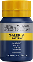 Winsor & Newton Galeria W&N Acrylic Paint : 250ml : Phthalo Blue - Al Masam Stationery LLC