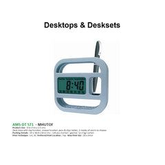 AMS- DT 571 MHUTOF Desk Clock with Day Function - Al Masam Stationery LLC