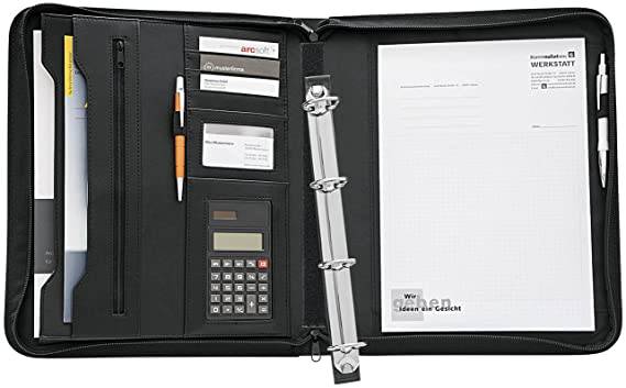 CONFERENCE FOLDER BLACK A4 RING MECH-WITH CALC - Al Masam Stationery LLC Main image