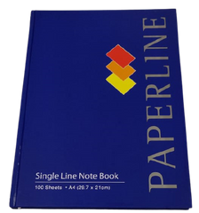 Paperline Hard Cover Single Line Notebook 100 sheets A4 Size