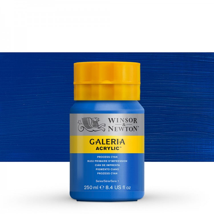 Winsor and Newton Galeria Acrylic Paint 250ML PROCESS CYAN - Al Masam Stationery LLC Main image