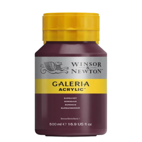 Winsor & Newton Galeria Acrylic 500ml - Burgundy - Al Masam Stationery LLC Main image