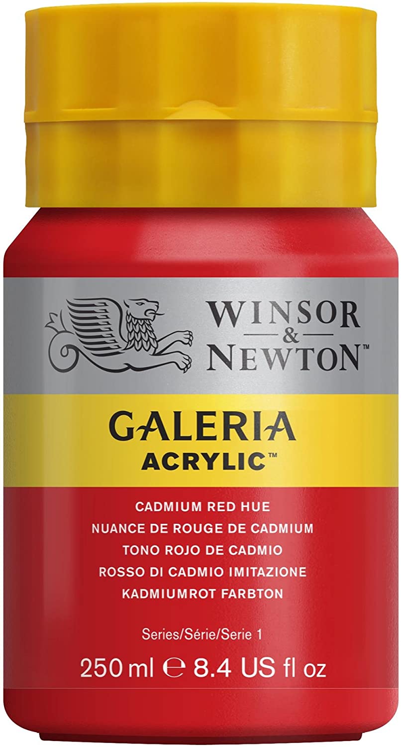 Winsor & Newton Galeria Acrylic Paint, 250ml Bottle, Cadmium Red Hue - Al Masam Stationery LLC Main image