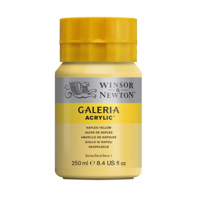 Winsor & Newton Galeria Acrylic Paint 250ml Naples Yellow - Al Masam Stationery LLC Main image