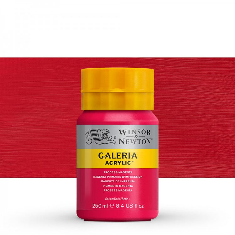 WINSOR & NEWTON GALERIA ACRYLIC PAINT 250ML PROCESS MAGENTA - Al Masam Stationery LLC Main image