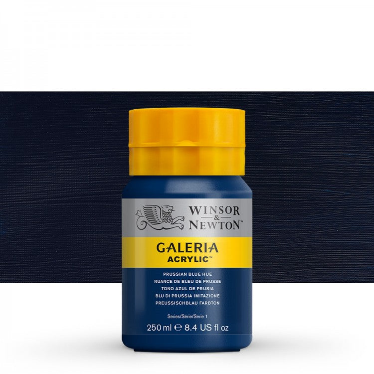 WINSOR & NEWTON GALERIA ACRYLIC PAINT 250ML PRUSSIAN BLUE HUE - Al Masam Stationery LLC Main image