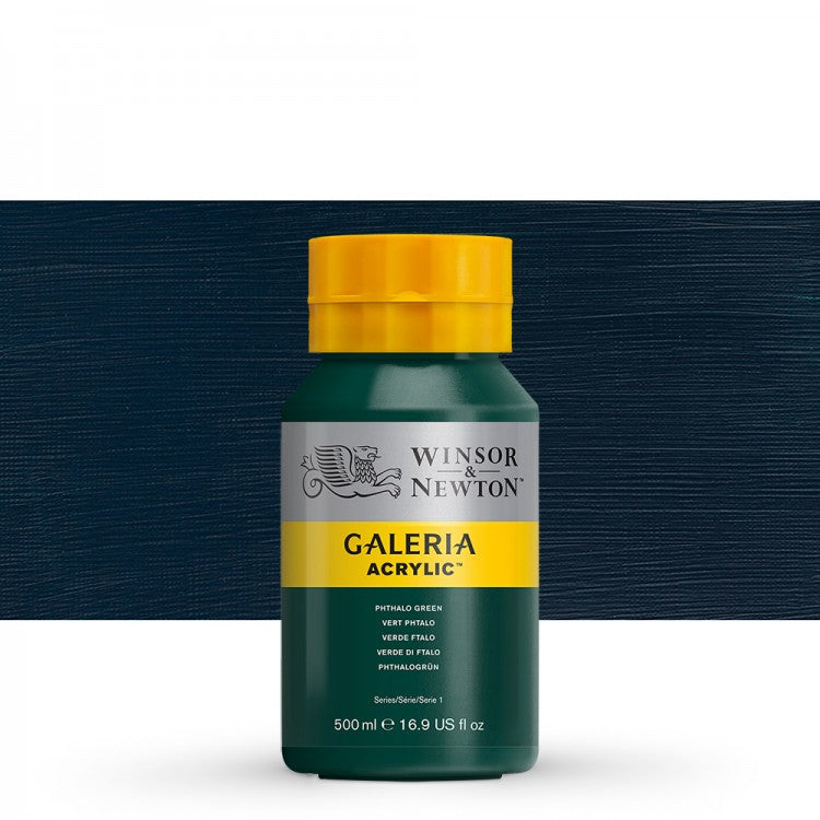 WINSOR & NEWTON : GALERIA : ACRYLIC PAINT : 500ML : PHTHALO GREEN - Al Masam Stationery LLC Main image