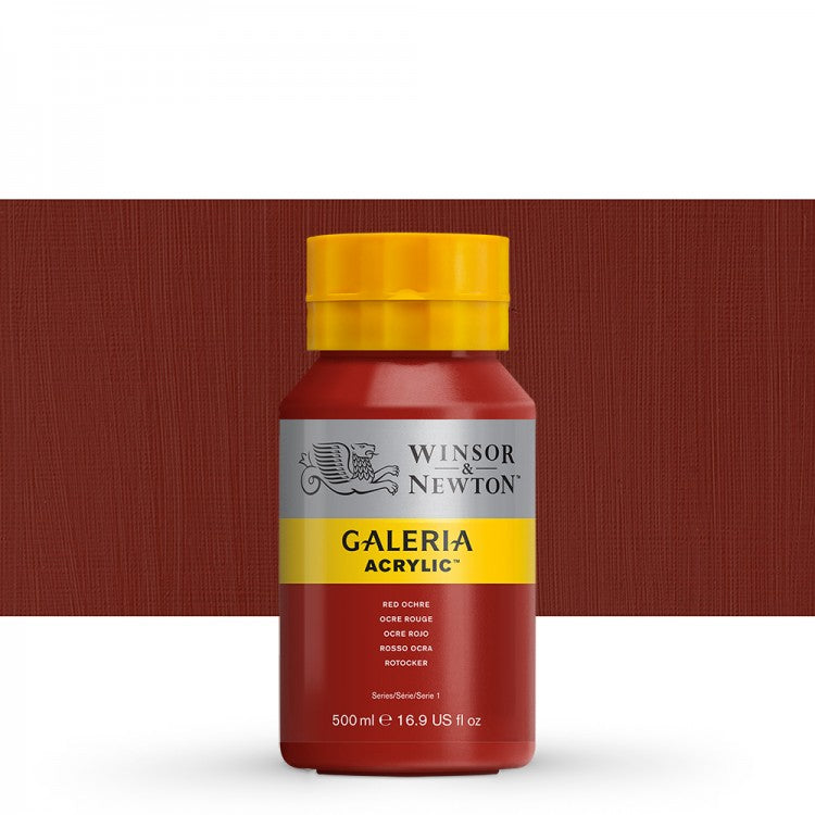 WINSOR & NEWTON : GALERIA : ACRYLIC PAINT : 500ML : RED OCHRE - Al Masam Stationery LLC Main image