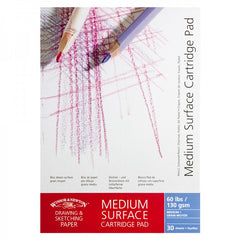 WINSOR & NEWTON : CARTRIDGE GUMMED PAD : 130GSM : MEDIUM : 30 SHEETS : A2 - Al Masam Stationery LLC