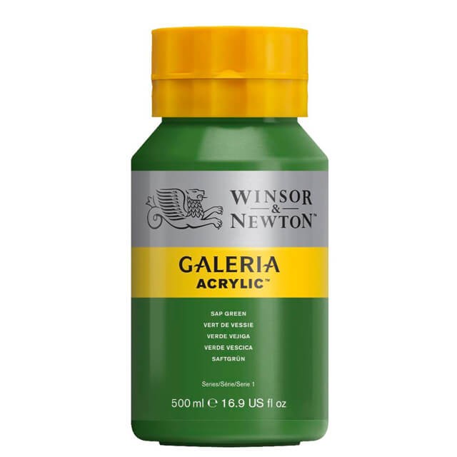 WINSOR & NEWTON : GALERIA : ACRYLIC PAINT : 500ML : SAP GREEN - Al Masam Stationery LLC