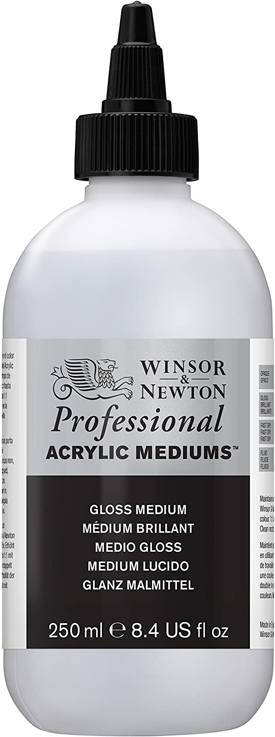 Winsor & Newton Professional Acrylic Gloss Medium, 250ml - Al Masam Stationery LLC