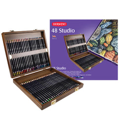 Derwent Studio Pencils Wooden Box 48 - Al Masam Stationery LLC