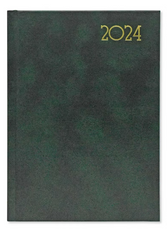 FIS A5 Diary 2024 English (Saturday &amp; Sunday Combined) Green