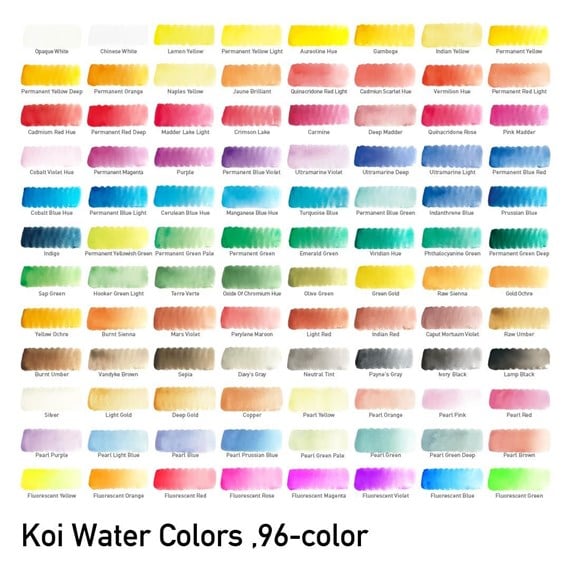 KOI WATER COLOUR STUDIO SET 96CLR - Al Masam Stationery LLC