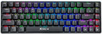 XTRIKE ME GK-994W wireless keyboard in black with sleek design and ergonomic layout for comfortable typing.