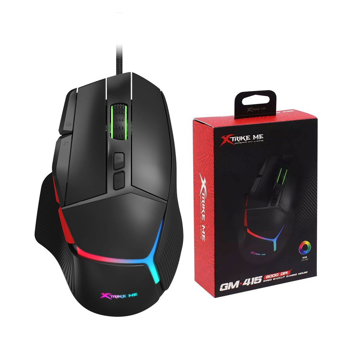 XTRIKE ME GM-415  Wired Mouse - Al Masam Stationery LLC