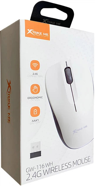 XTRIKE ME GW-116 (White)  Wireless Mouse - Al Masam Stationery LLC