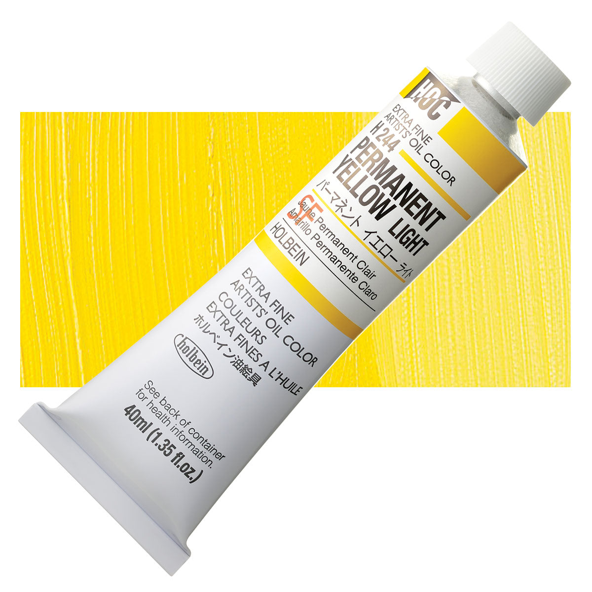 Holbein Artists Oil Colors Permanent Yellow Light 40Ml - Al Masam Stationery LLC