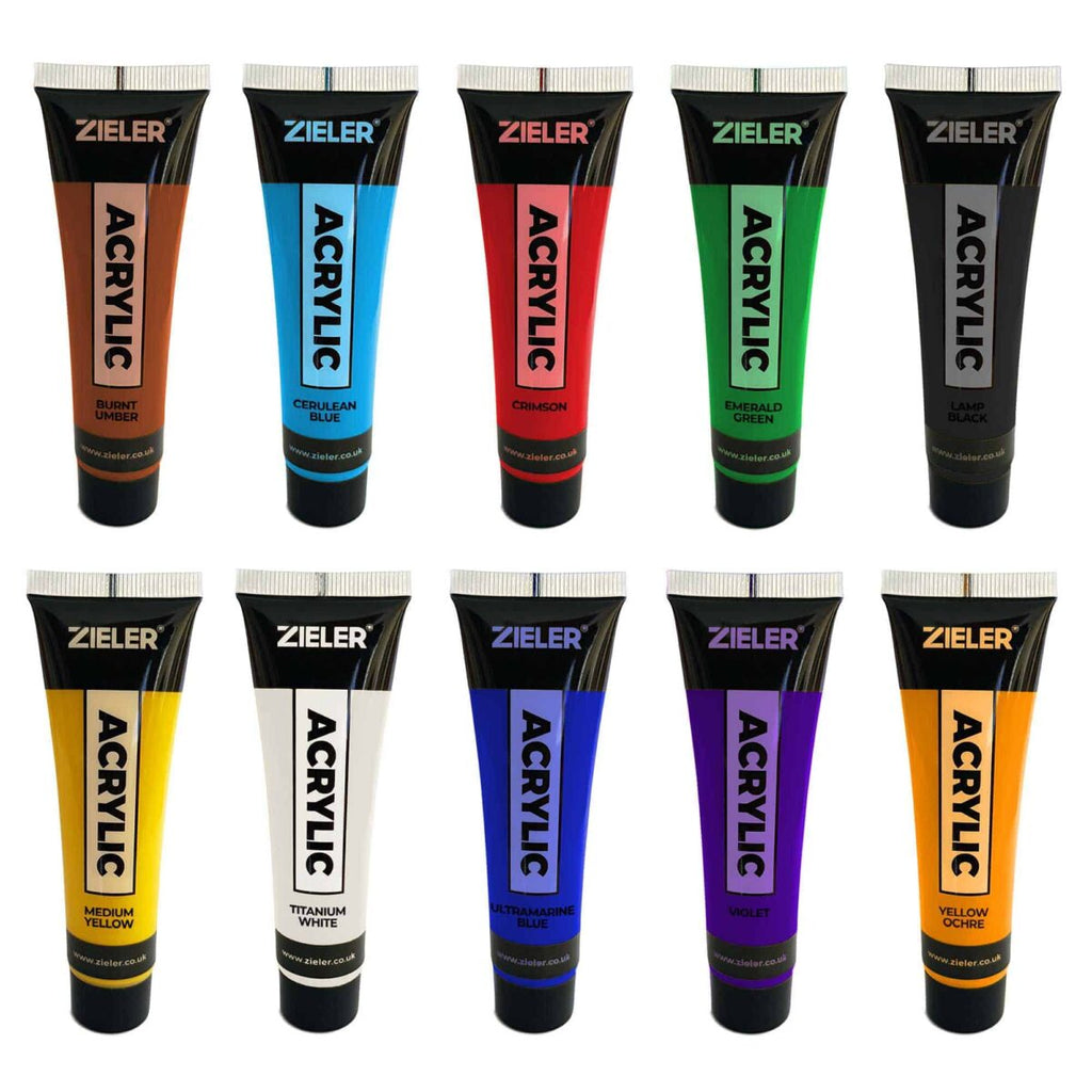 Zeiler 10 PREMIUM ACRYLIC PAINT 38 ML TUBE 580 G - Al Masam Stationery LLC