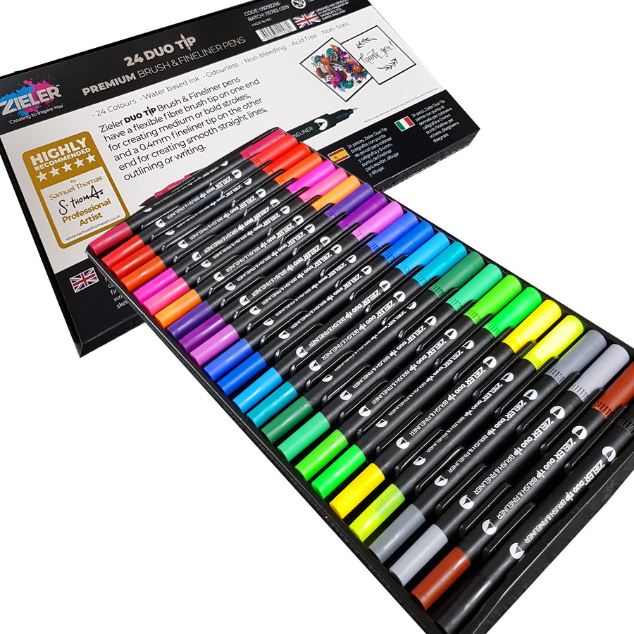 Zeiler 24 DUOTIP BRUS AND FINELINER PENS Secondary image