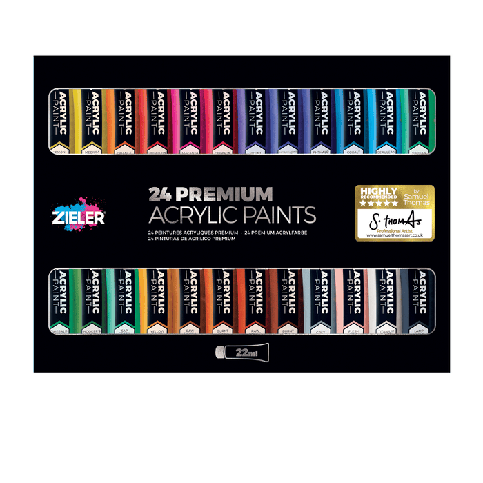 Zeiler 24 PREMIUM ACRYLIC PAINTS 22ML