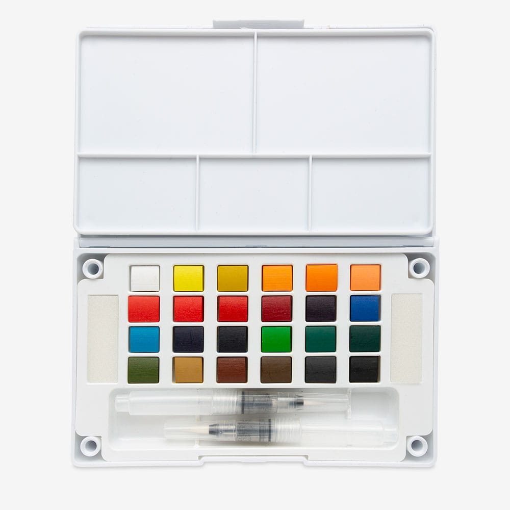 Zeiler 24 PREMIUM HALF PAN WATERCOLOUR SET - Al Masam Stationery LLC - art & craft - art & craft Main image