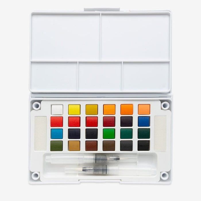 Zeiler 24 PREMIUM HALF PAN WATERCOLOUR SET - Al Masam Stationery LLC - art & craft - art & craft