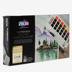 Zeiler 24 PREMIUM HALF PAN WATERCOLOUR SET - Al Masam Stationery LLC - art & craft - art & craft