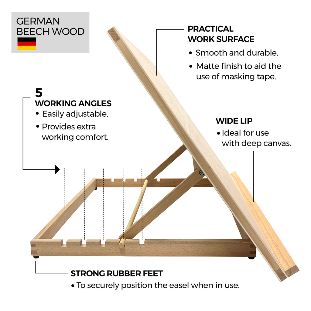 Zeiler A2 PREMIUM WOODEN TABLE EASEL - Al Masam Stationery LLC
