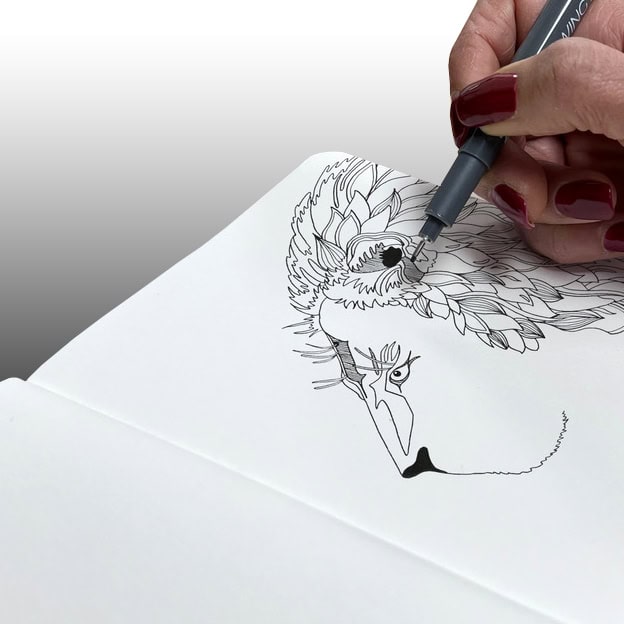 Zeiler BLACK SKETCH BOOK JOURNEL(PORTRAIT)-210X130MM - Al Masam Stationery LLC