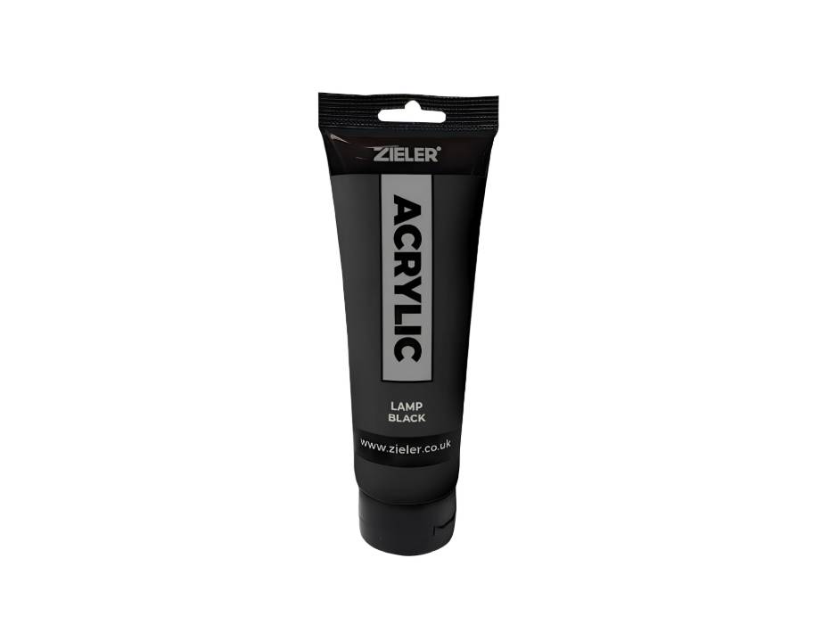 Zeiler PREMIUM ACRYLIC PAINT (120ML TUBES) LAMP BLACK - Al Masam Stationery LLC Main image