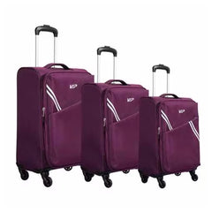 VIP Verona 4 Wheel Soft Trolley 45+69+80 3 Pcs Set Purple - Al Masam Stationery LLC