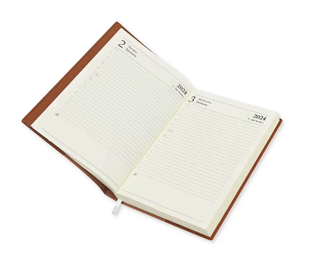 FIS Diary 2024 (English) Brown, A5 - FSDI23E21BR - Al Masam Stationery LLC