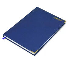 FIS A4 Diary 2024 English (Saturday &amp; Sunday Combined) Blue